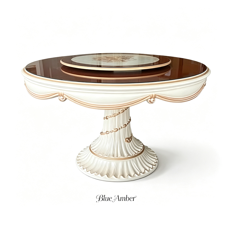 Round dining table 1.35M/rotation